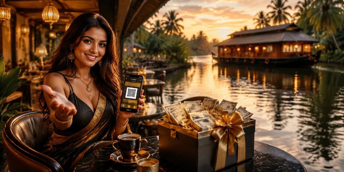 Young Indian woman using mobile payment for online gaming